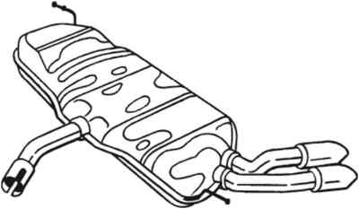 Bosal 105-067 rear silencer for Audi