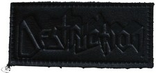DESTRUCTION - Logo - 9,3 cm x 4,2 cm - Leather-Patch / Leder-Patch - 167037