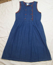 Women's Talbots Denim Sleeveless Dress - Size 14 P - Double Breasted Front Style