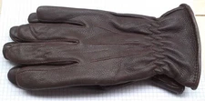 Men's Luxury Fashion Deerskin Dress Gloves Lined 40gr. Thinsulate Brown & Black