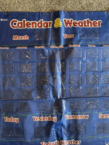 Learning Resources Classroom Calendar and Weather Pocket Chart Board Replacement - Picture 2 of 9