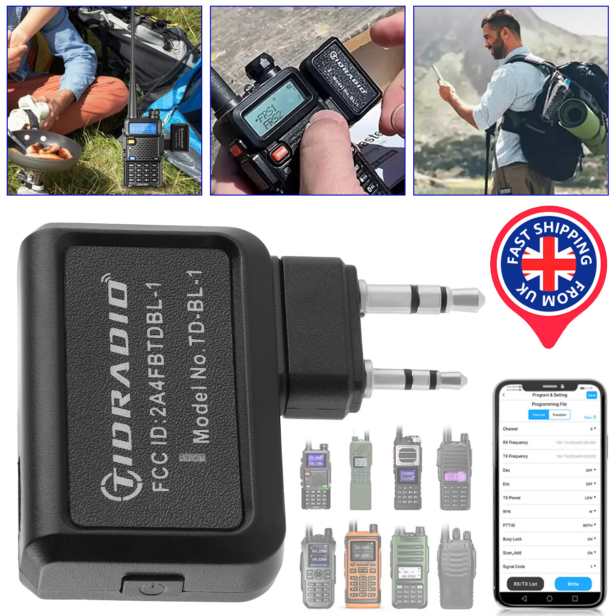 Adaptateur De Programmation Radio Pour Baofeng UV-5R Et Autres Modèles - Via Application Smartphone Ou PC - Remplace Le Câble De Programmation Classique