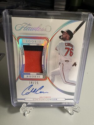 2023 panini flawless patch auto colton cowser /25