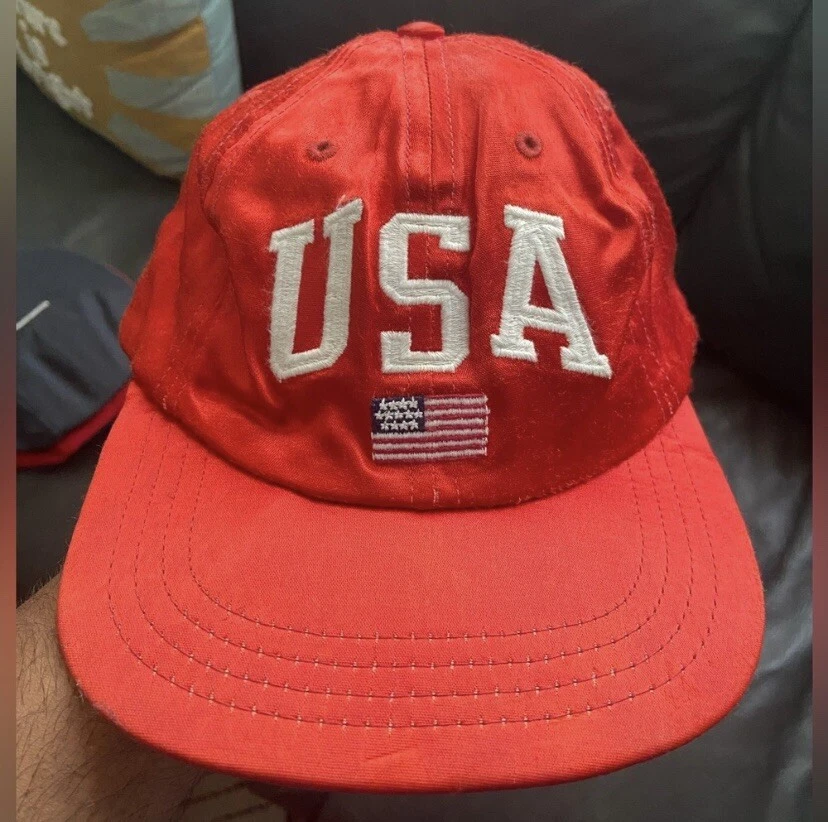 Vintage Polo Ralph Lauren Satin USA Fitted Hat Size L