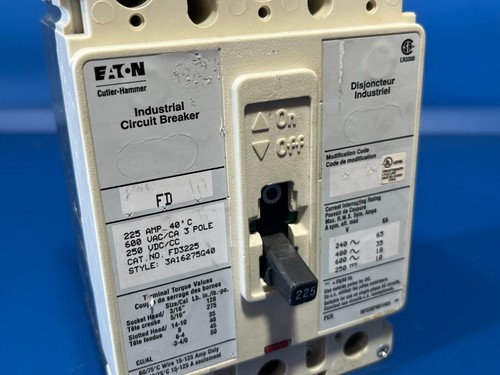 EATON FD3225 225A 600VAC 3P INDUSTRIAL CIRCUIT BREAKER - 第 2/4 張圖片