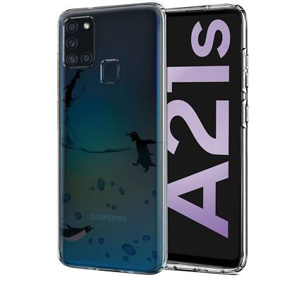 Schutz Hülle Für Samsung Galaxy A21s Motiv Handy Silikon Tasche Slim Case Cover
