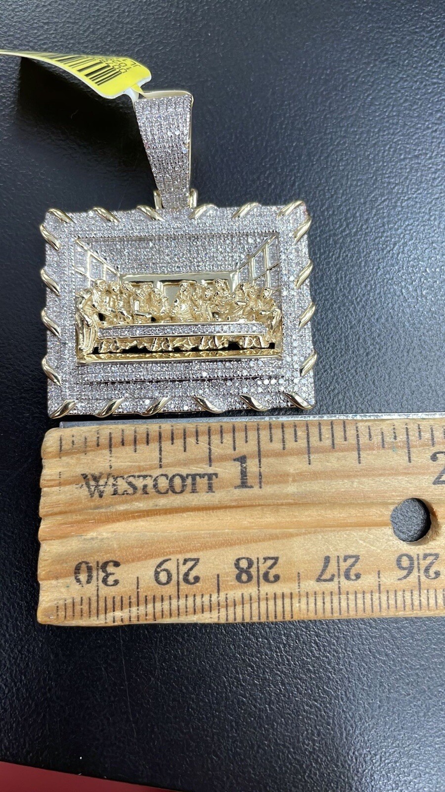 Sold Out 10k Solid Gold The Last Supper 1.33 Carat Natural Diamond Pendant image 3