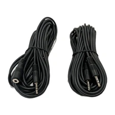 Chroma Cast 2 Pack 20" Male-Male  20" Female-Male Extension Auxiliary Cord 3.5mm