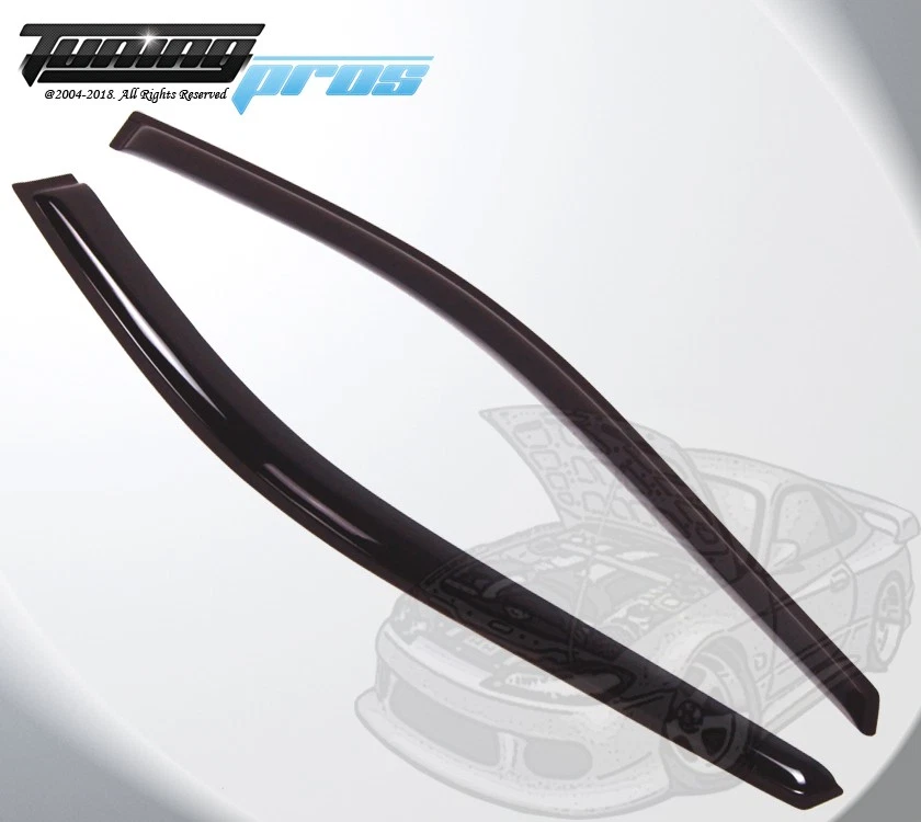 Juego de 2 viseras protectoras de lluvia para ventana de humo para Dodge Grand Caravan 1996-2007 Foto 2 de 4