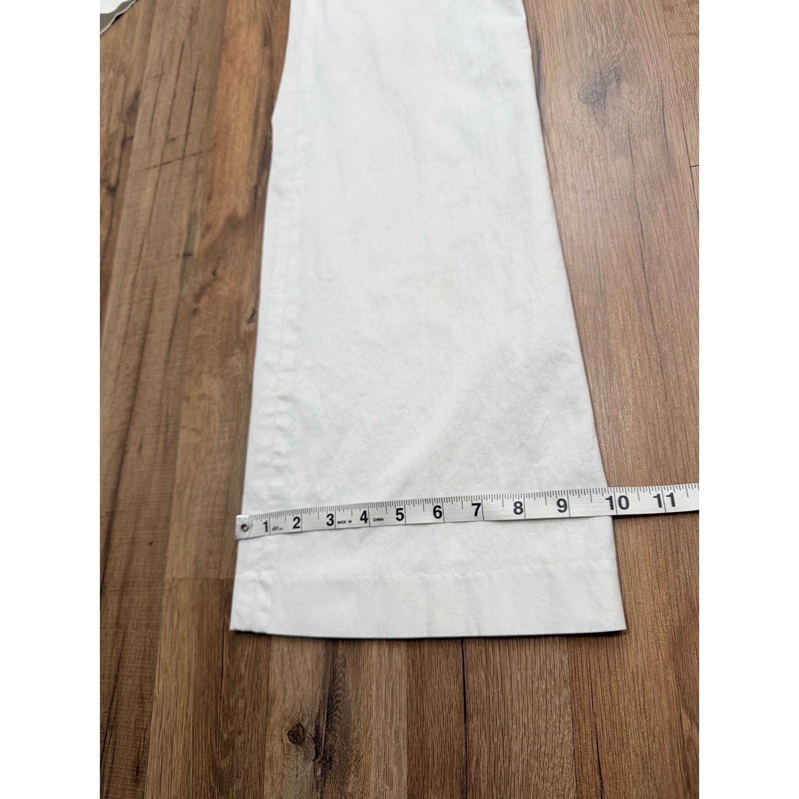 Tory Burch off white Stretch Pants Size 6 Straight Leg Cotton Blend thumbnail 9