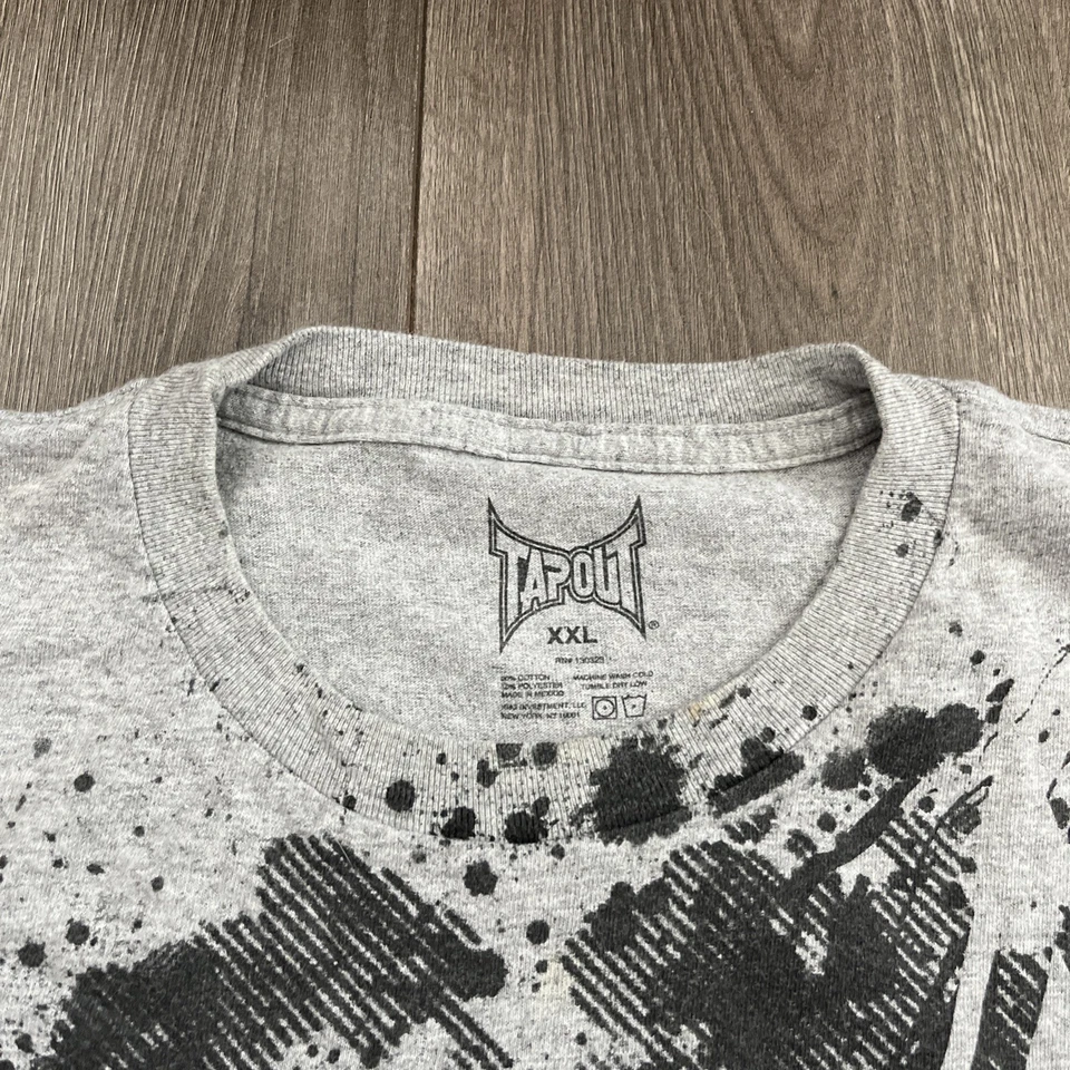 Tapout Mens 2XL T Shirt Gray Short Sleeve Graphic - Image 4 of 4