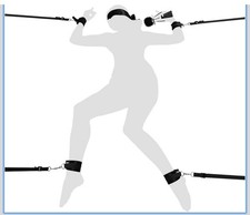 Juguete Sexual De Restricci n BDSM, Set De Correas Para Cama Con Esposas.