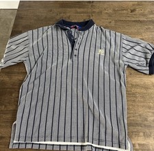 University of Notre-Dame Vintage 90s Polo Shirt Gray And Navy, Size M