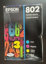 Epson 802 Black Cyan Magenta Yellow Ink Set T802120-BCS DAMAGED BOX ONLY