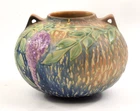 Roseville Pottery Blue Wisteria Arts & Crafts Vase, Shape 637-6.5"