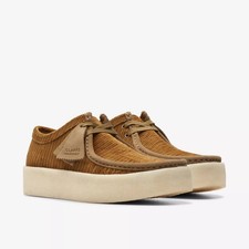 Clarks Originals Herren WALLABEE CUP hellbraune Cordschuhe