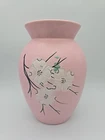 McCoy Pottery Vase Pink Dogwood Blossoms 9.25"x 6" Springtime Large Vase VTG MCM