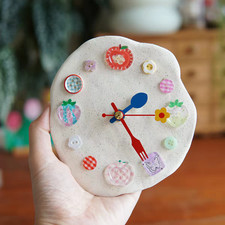 DIY Button Clock Craft Kit, Handmade Wall Clock Making Kit