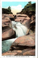 1934, Fall River Falls, HOT SPRINGS, South Dakota, Postmarked ALLEN, SD Postcard