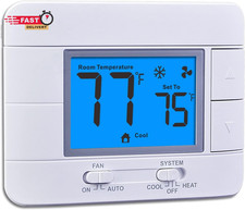 Upgraded Digital Non-Programmable Thermostat for Home 1 Heat/1 Cool Single Stage