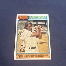 Bobby Bonds 1975 Topps Record Breaker Card #2