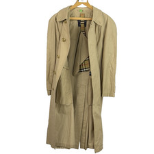 VTG Burberry's 100 Cotton Long Trench Belted Coat Sz XL Work City Office