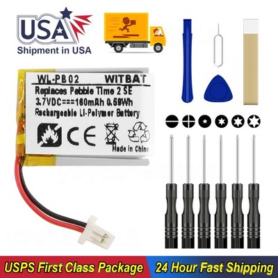 For Pebble Time 2 SE Smart Watch Replacement Battery LSSP441522AE 160mAh