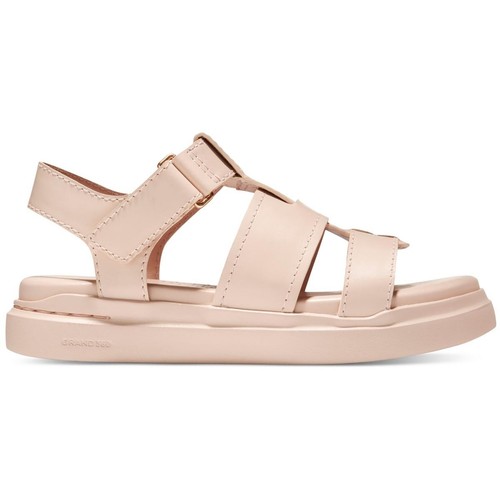 Cole Haan Women's Grandpro Rally Sandal - Heeled Ankle Strap Casual Leather Sandal