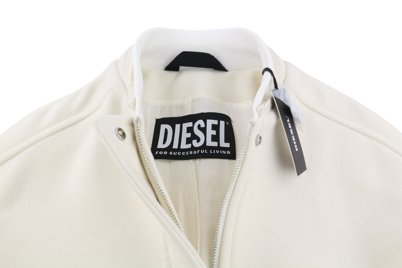 DIESEL Women Coat W-Lethea S Light Wool Blend Full Zip Patch Pockets Mid RRP590 image 9