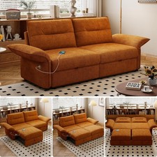 85" Queen Convertible Sleeper Sofa with Pull Out Bed and USB Charging Port