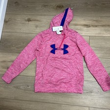 WOMEN'S UNDER ARMOUR PINK HOODIE COLDGEAR LOGO SWEATSHIRT 1262971 660 Medium M