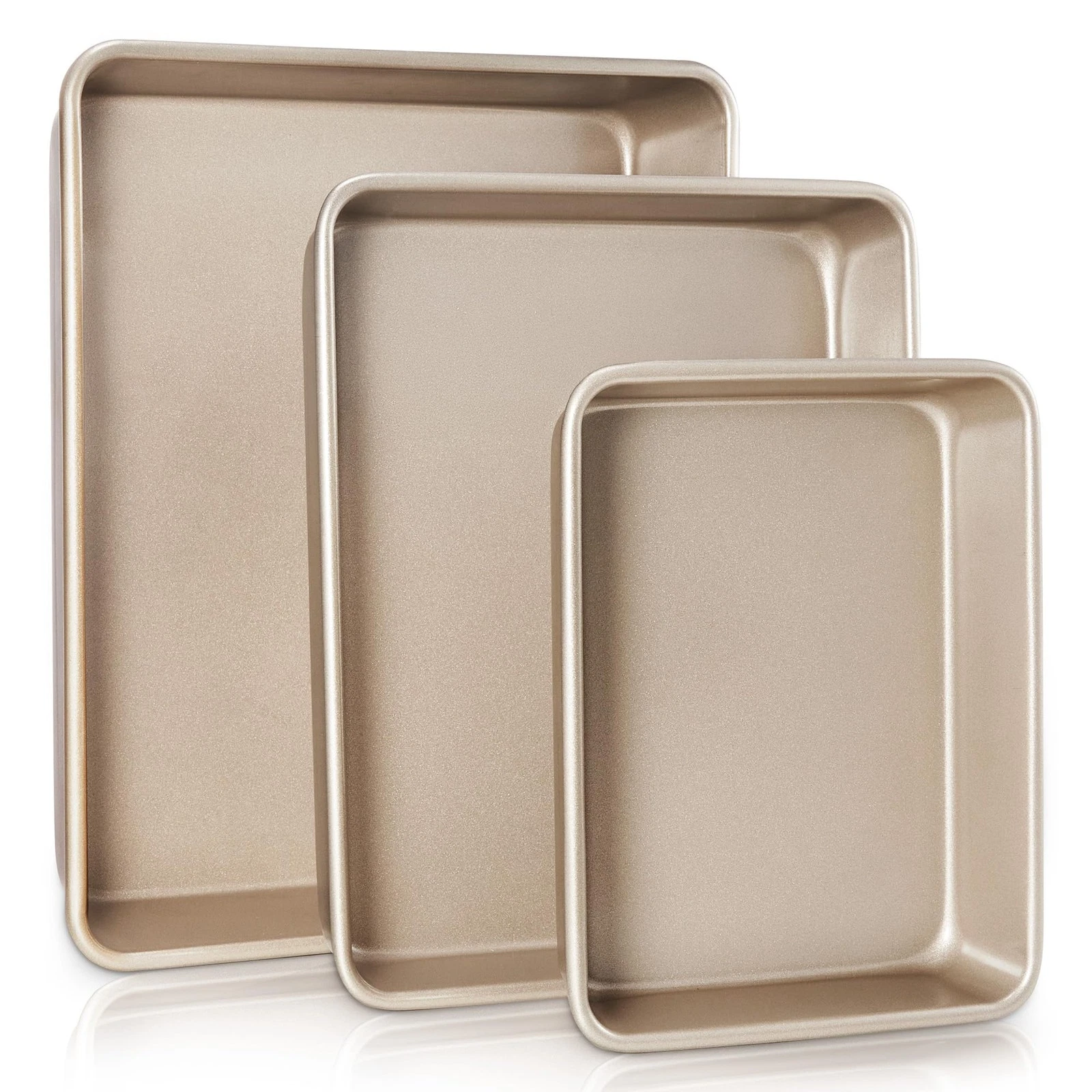 Deep Baking Pans Set for Oven, Nonstick Rectangle Sheet Cake Pans for Baking,...