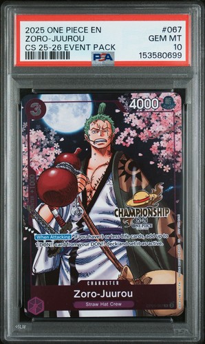 2025 ONE PIECE ZORO JUUROU Champ Event  PSA 10 #067