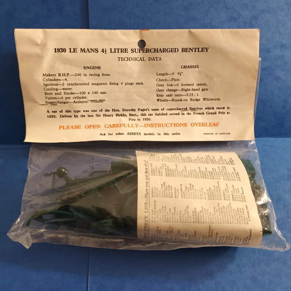 KIT Auto BENTLEY 4 1/2 LITRE 1930 - Airfix #1344 - 1:32 -anni '50 - VINTAGE RARO - Immagine 2 di 2