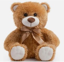 Teddybär Kuscheltier Plüsch Teddy Braun 34cm weich Stofftier Geschenk Kinder