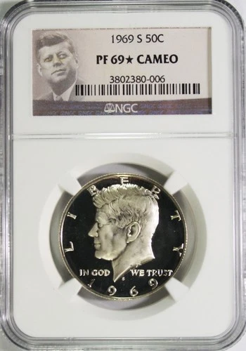 1969-S Kennedy Half Dollar NGC PF 69* Cameo "Star" #GA5-06 "40% Silver"