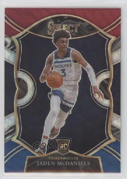 2020-21 Panini Select Concourse Tri-Color Prizm Jaden McDaniels #88 5yi