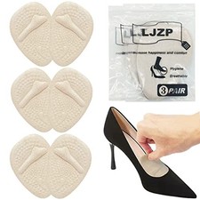 3 Pairs Metatarsal Pads for Women,Ball of Foot Cushions Soft Gel Forefoot