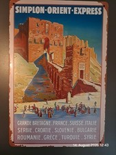 Blechschild Simplon-Orient-Express II, Ca 20x30cm