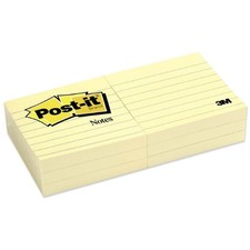 3M 6306PK Post-it Notes 3" x 3" Canary Yellow 6/Pack