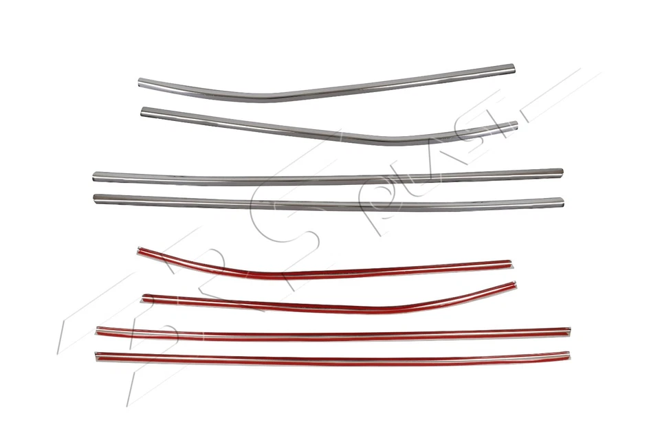 Juego de 4 molduras de ventana cromadas exteriores de acero inoxidable para Renault Clio 5 2019 Foto 3 de 4