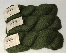 100% Baby Alpaca Chunky Yarn 3.5 oz, 108 yards  640:7A7028 Lot of 3,  Dark Green