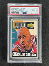 1994 Upper Deck Collector'S Choice Michael Jordan #420 Checklist #368–420 PSA 10