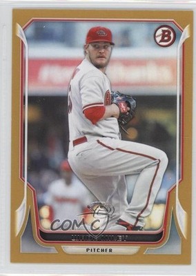 2014 Bowman Gold 31/50 Wade Miley #138 c7w