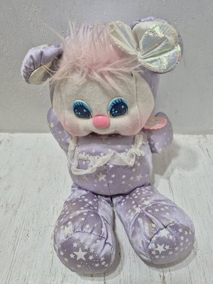 Vintage PJ Sparkles Plush Sparklins Purple Bear 1989 Mattel Tot