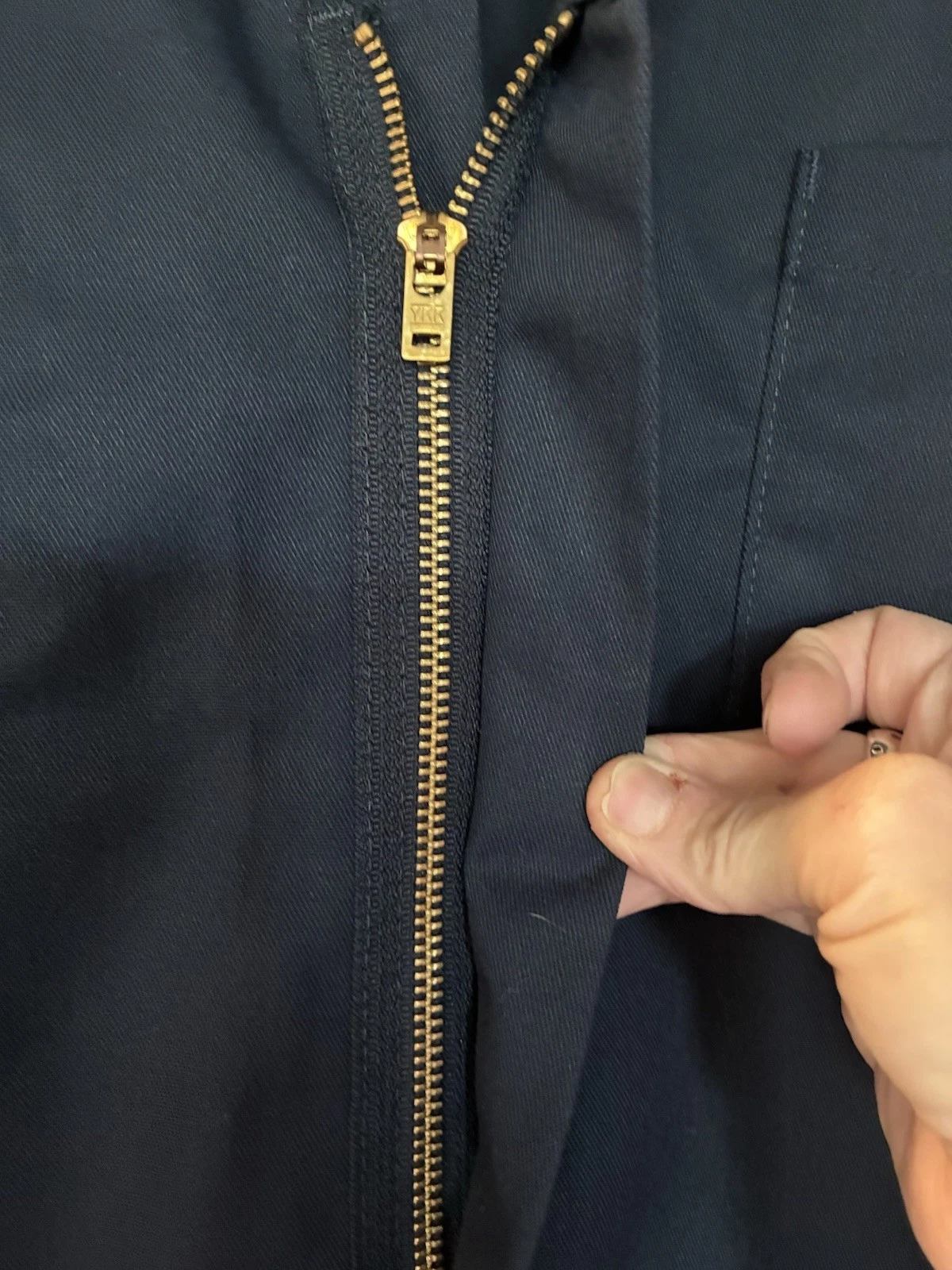 Dickies Navy Twill Work Coveralls XL  Full Zip Relaxed Straight Leg MPN 48611DN image 4
