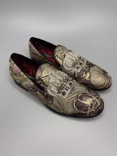 DOLCE & GABBANA Crown Gold Dress Loafer Mens Size EU39,5