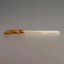 Vintage Cutco No. 24 Bread Knife Brown Swirl Handle USA 