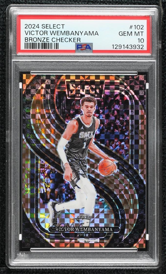 2024 Select Bronze Checker Prizm 42/49 Victor Wembanyama #102 PSA 10 GEM MT 1n2n
