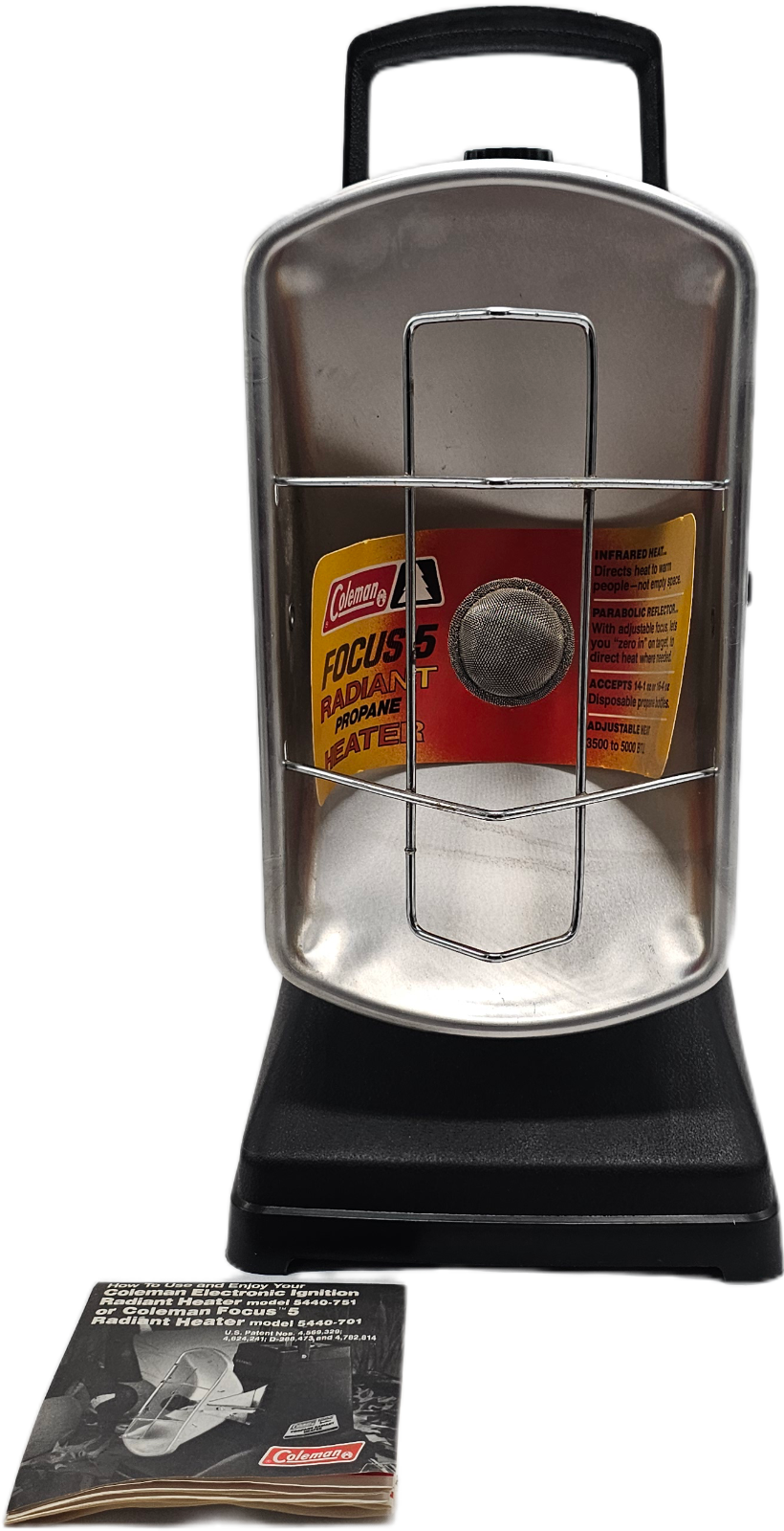 Coleman Focus 5 Propane Radiant Heater 3,000-5000 BTU Adjustable Input ...